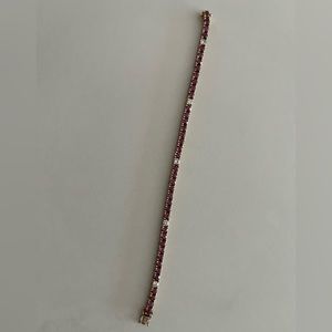 Authentic Ruby & Diamond Tennis Bracelet